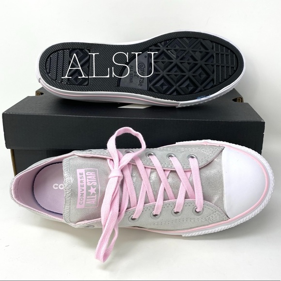 Converse Ctas Canvas Low Top Mouse Silver Pink K/W - Picture 7 of 9